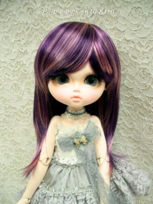 Wig / 11-12 inch / Semi-long Shaggy (Purple-pink #K10/K1HL)