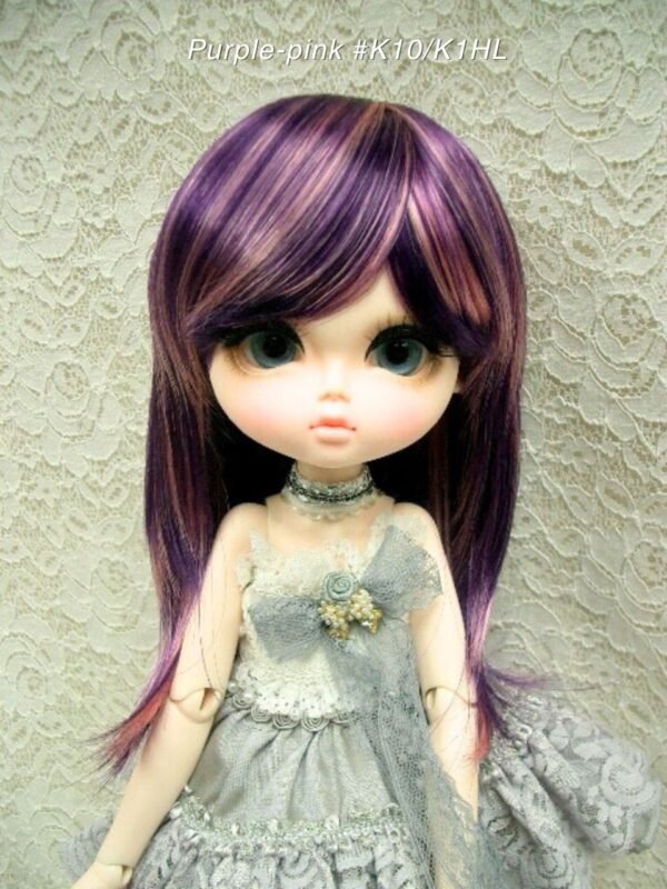 Wig / 11-12 inch / Semi-long Shaggy (Purple-pink #K10/K1HL)