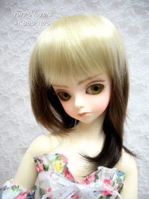 Wig / 9-10 inch / Shaggy Short (Ivory 3 layers #KB88/12/5)