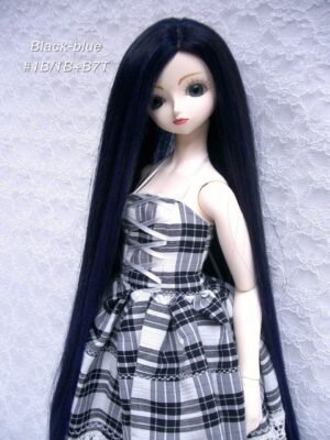 Wig / 9-10 inch / One-length Long Straight *50cm (Black-blue #1B/1B+B7T)
