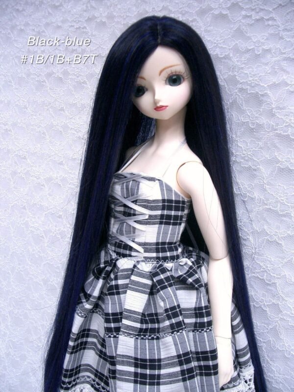 Wig / 9-10 inch / One-length Long Straight *50cm (Black-blue #1B/1B+B7T)