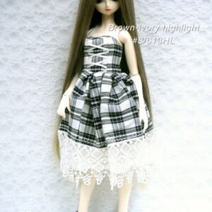 Wig / 9-10 inch / One-length Long Straight *50cm (Brown-ivory Highlight #8/613HL)