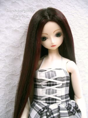 Wig / 9-10 inch / One-length Long Straight *50cm (Black-burgundy #2/BUHL)