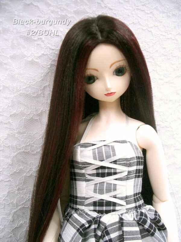 Wig / 9-10 inch / One-length Long Straight *50cm (Black-burgundy #2/BUHL)