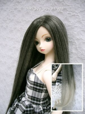 Wig / 9-10 inch / One-length Long Straight *50cm (Darkgrey-grey #1/60T)