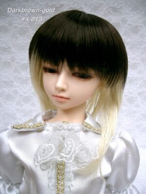 Wig / 9-10 inch / Shaggy Short (Darkbrown-lightgold #4/163)