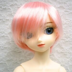 Wig / 9-10 inch / Short with a tail  (Pink #K1)