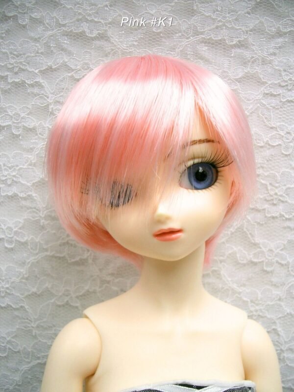 Wig / 9-10 inch / Short with a tail  (Pink #K1)