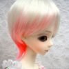 Wig / 9-10 inch / Short with a tail (White-pink 3 layers #K19/N9/N10)