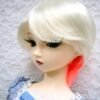 Wig / 9-10 inch / Short with a tail (White-hotpink #K19/N10)