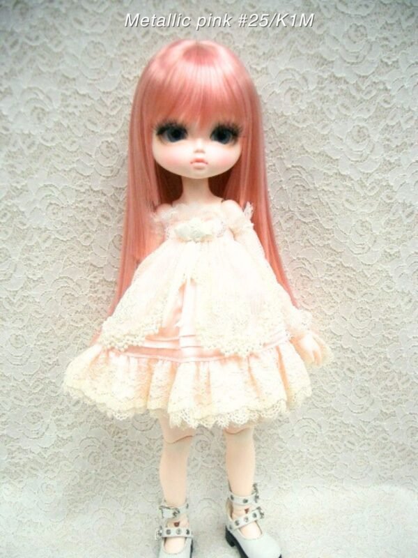 Wig / 11-12 inch / Princess-cut Long (Metallic pink #25/K1M)