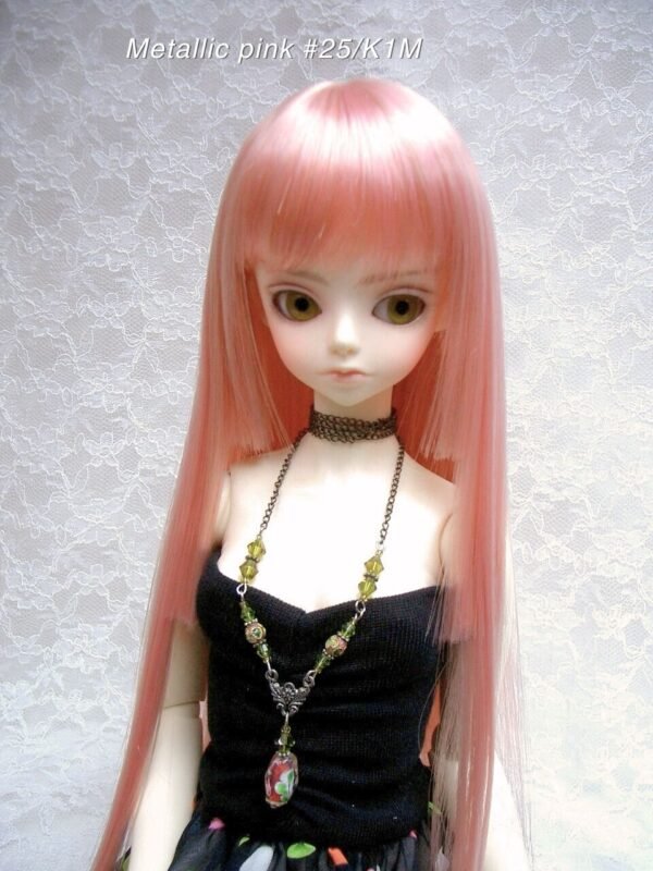 Wig / 9-10 inch / Princess-cut Long (Metallic pink #25/K1M)