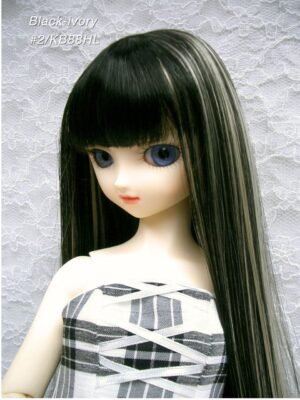 Wig / 9-10 inch / Long Straight *37cm (Black-ivory #2/KB88HL)