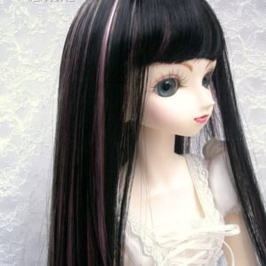 Wig / 9-10 inch / Long Straight *37cm (Black-pink #2/N9HL)