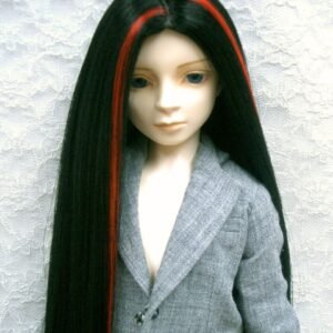 Wig / 9-10 inch / One-length Straight *38cm (Black-red #2/K7HL-B)