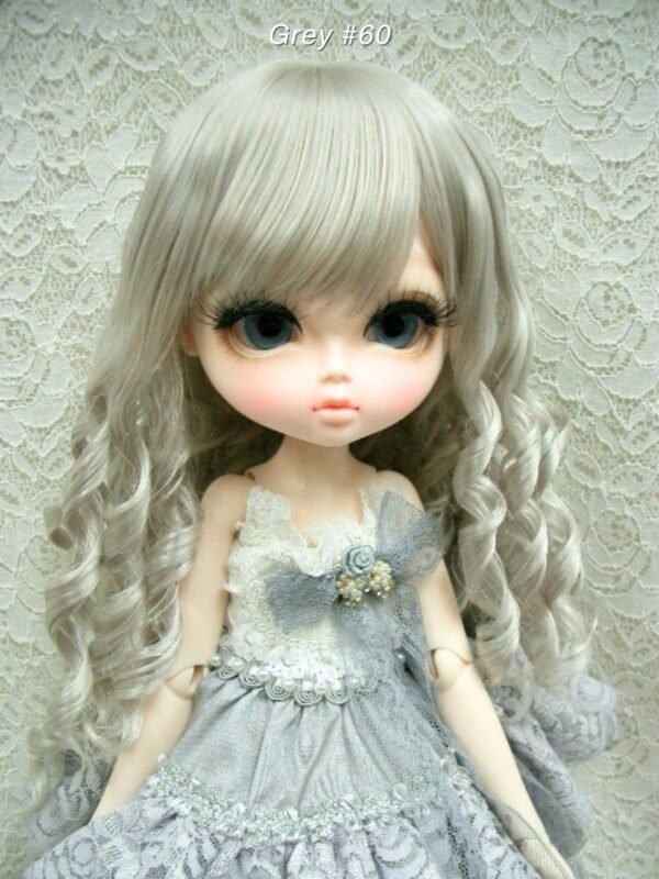 Wig / 11-12 inch / Curly Hair (Grey #60)