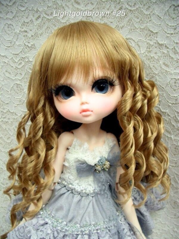 Wig / 11-12 inch / Curly Hair (Lightgoldbrown #25)