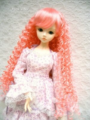 Wig / 9-10 inch / Long Spiral Perm (Pink #N9)