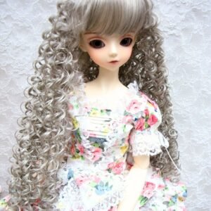 Wig / 9-10 inch / Long Spiral Perm (Grey #56)