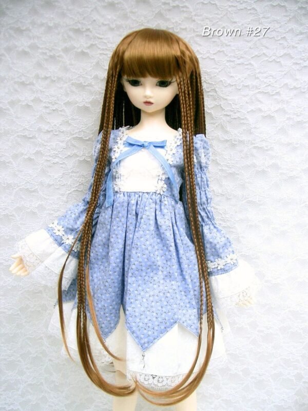Wig / 9-10 inch / Braided Hair with Bangs (Brown #27)