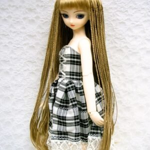 Wig / 9-10 inch / Braided Hair with Bangs (Lightgoldbrown #25)