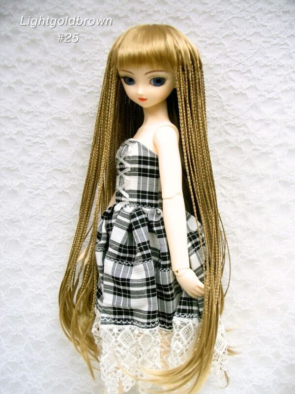 Wig / 9-10 inch / Braided Hair with Bangs (Lightgoldbrown #25)