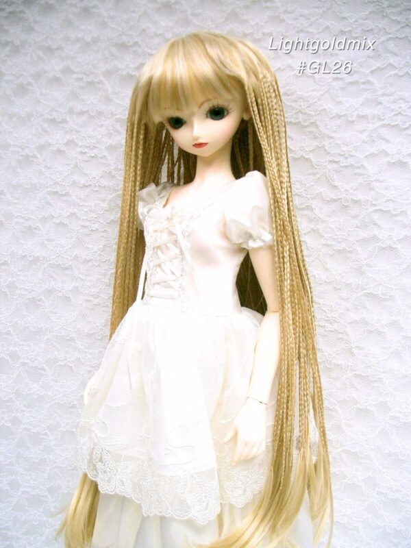 Wig / 9-10 inch / Braided Hair with Bangs (Lightgoldmix #GL26)