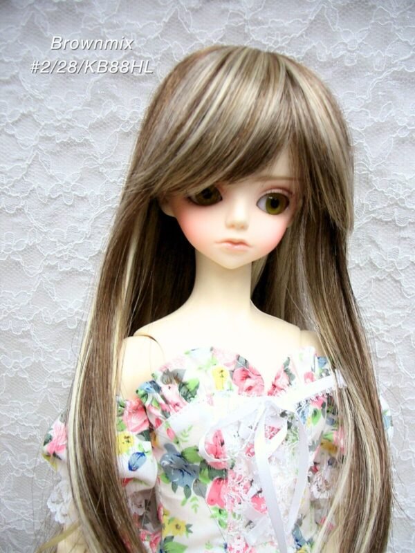 Wig / 9-10 inch / Long Gradation Layer (Brownmix-ivory #2/28/KB88HL)