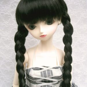 Wig / 9-10 inch / Twin-tails Braided Hair (Black #2)