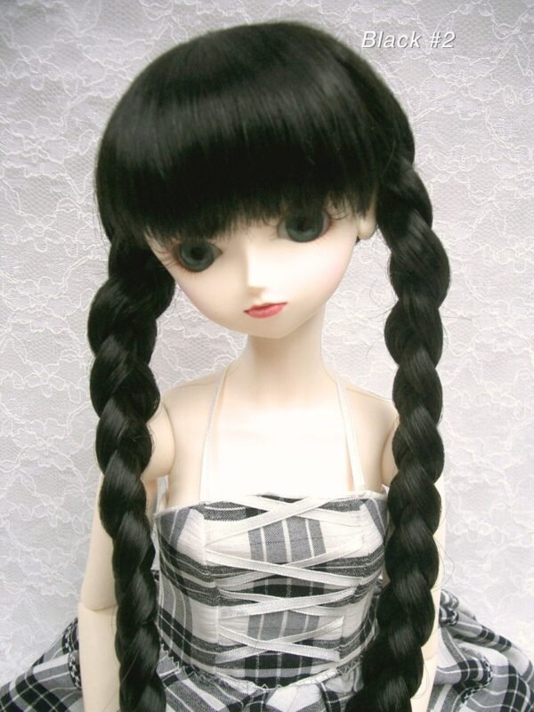 Wig / 9-10 inch / Twin-tails Braided Hair (Black #2)