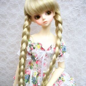 Wig / 9-10 inch / Twin-tails Braided Hair (Lightgoldmix #GL26)
