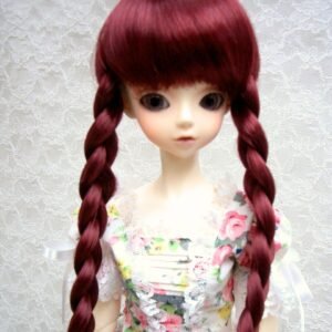Wig / 9-10 inch / Twin-tails Braided Hair (Wine #39)