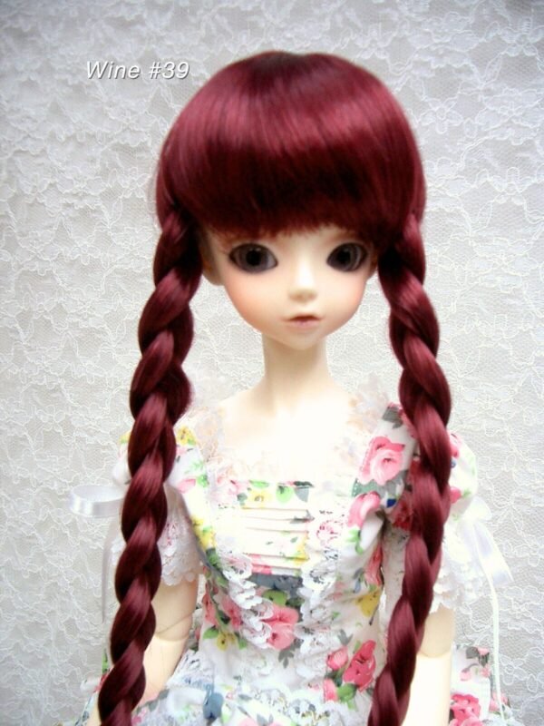 Wig / 9-10 inch / Twin-tails Braided Hair (Wine #39)