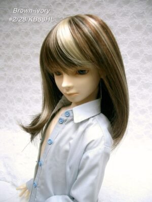 Wig / 9-10 inch / Medium Straight Layer (Brown-ivory #2/28/KB88HL)