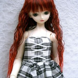 Wig / 9-10 inch / Long Wavy Perm (Black-red #2/N7T)