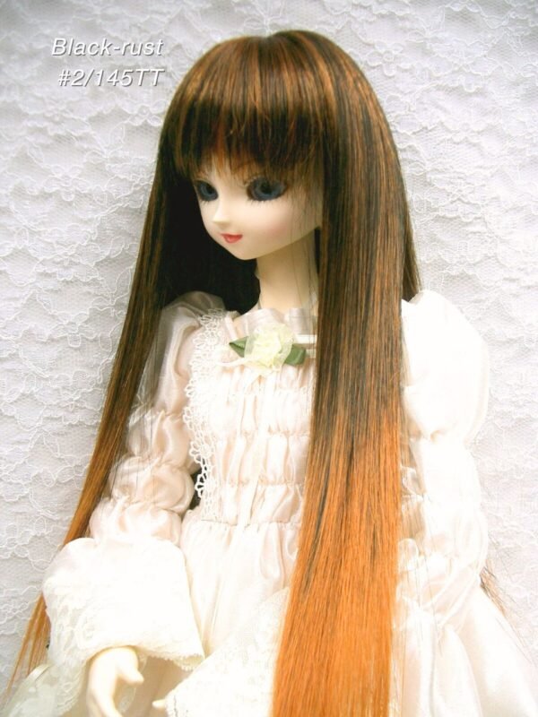 Wig / 9-10 inch / Long straight with Bangs (Rustmix #2/145TT)