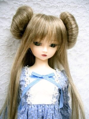 Wig / 9-10 inch / Chun-Li Buns (Brownmix #12/KB88M)