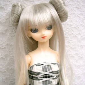 Wig / 9-10 inch / Chun-Li Buns (Grey #60)