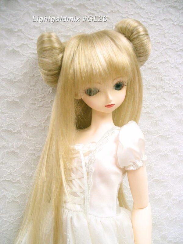 Wig / 9-10 inch / Chun-Li Buns (Lightgoldmix #GL26)
