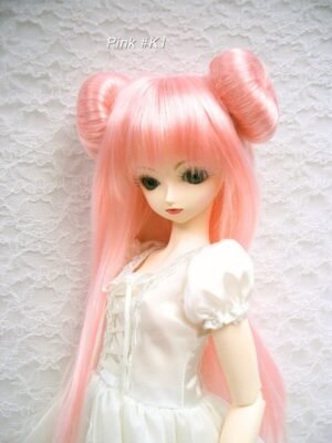 Wig / 9-10 inch / Chun-Li Buns (Pink #K1)