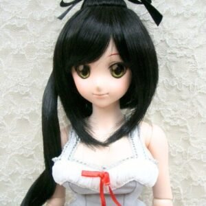 Wig / 8-9 inch / Ribbon Top Knot (Black #2)
