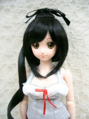 Wig / 8-9 inch / Ribbon Top Knot (Black #2)