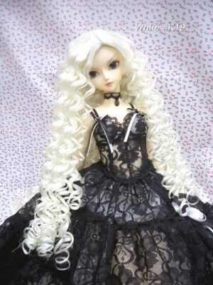 Wig / 9-10 inch / Long Volume Curly Hair (White #1001)