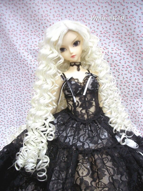 Wig / 9-10 inch / Long Volume Curly Hair (White #1001)