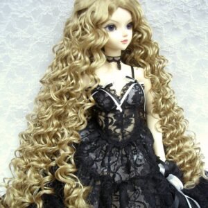 Wig / 9-10 inch / Long Volume Curly Hair (Lightgoldbrown #25)