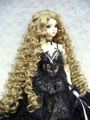 Wig / 9-10 inch / Long Volume Curly Hair (Lightgoldbrown #25)