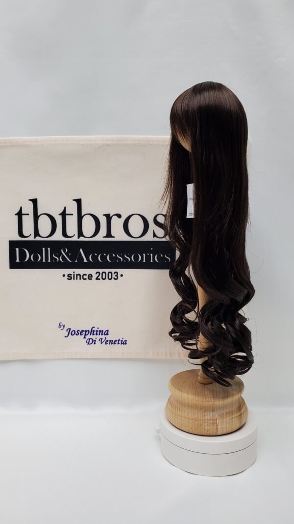 Wig / 8-9 inch / Long Hair *Curly at bottom (Blacky Brown #4)