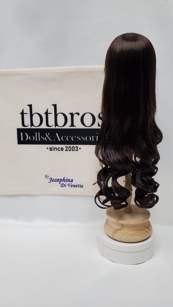 Wig / 8-9 inch / Long Hair *Curly at bottom (Blacky Brown #4)