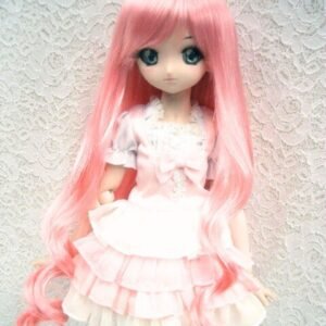 Wig / 8-9 inch / Long Hair *Curly at bottom (Pink #K1)