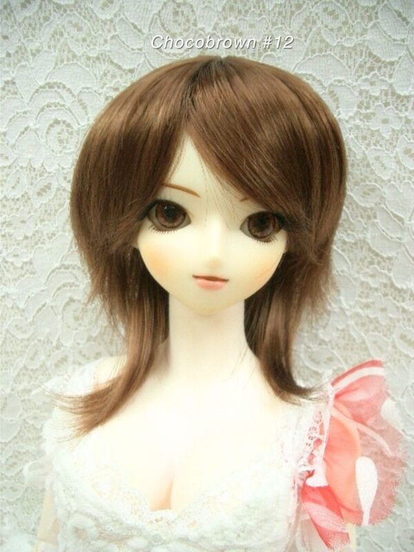 Wig / 8-9 inch / Short Wolf-cut (Chocobrown #12)